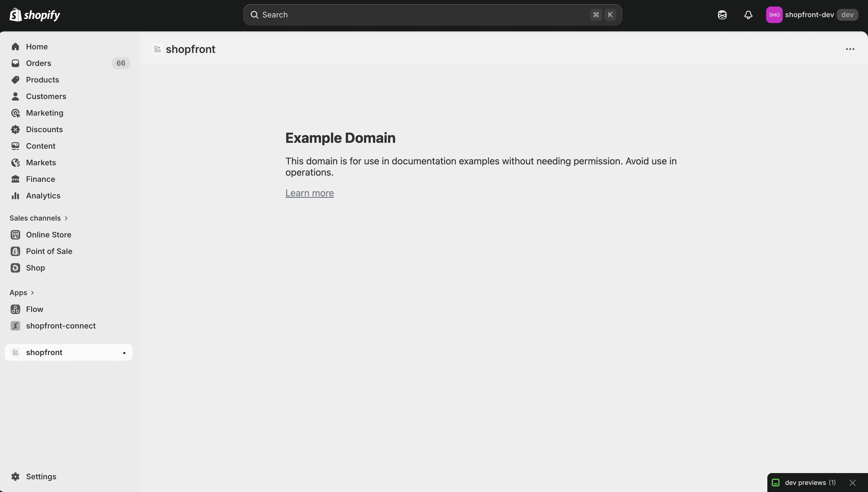 Shopify app installed