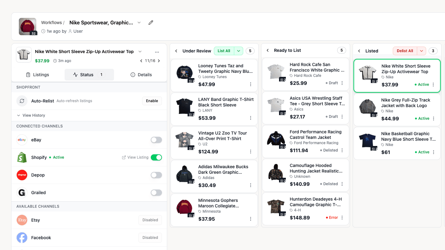 Workflow pipeline view